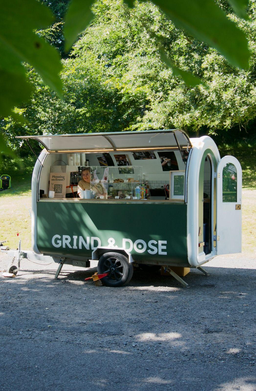 Grind & Dose coffee cart serving at an Athlone's Finest event