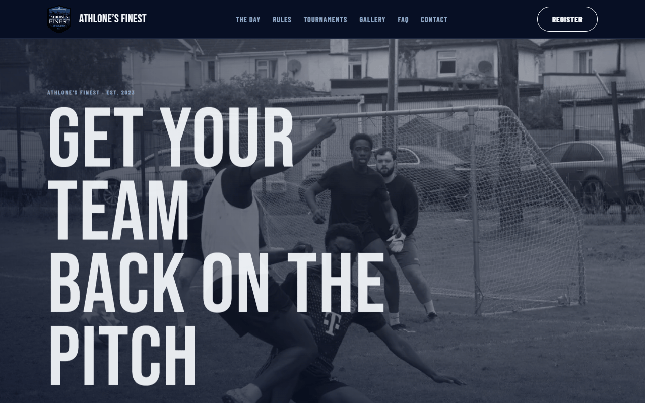 athlonesfinest.com homepage: Get Your Team Back on the Pitch