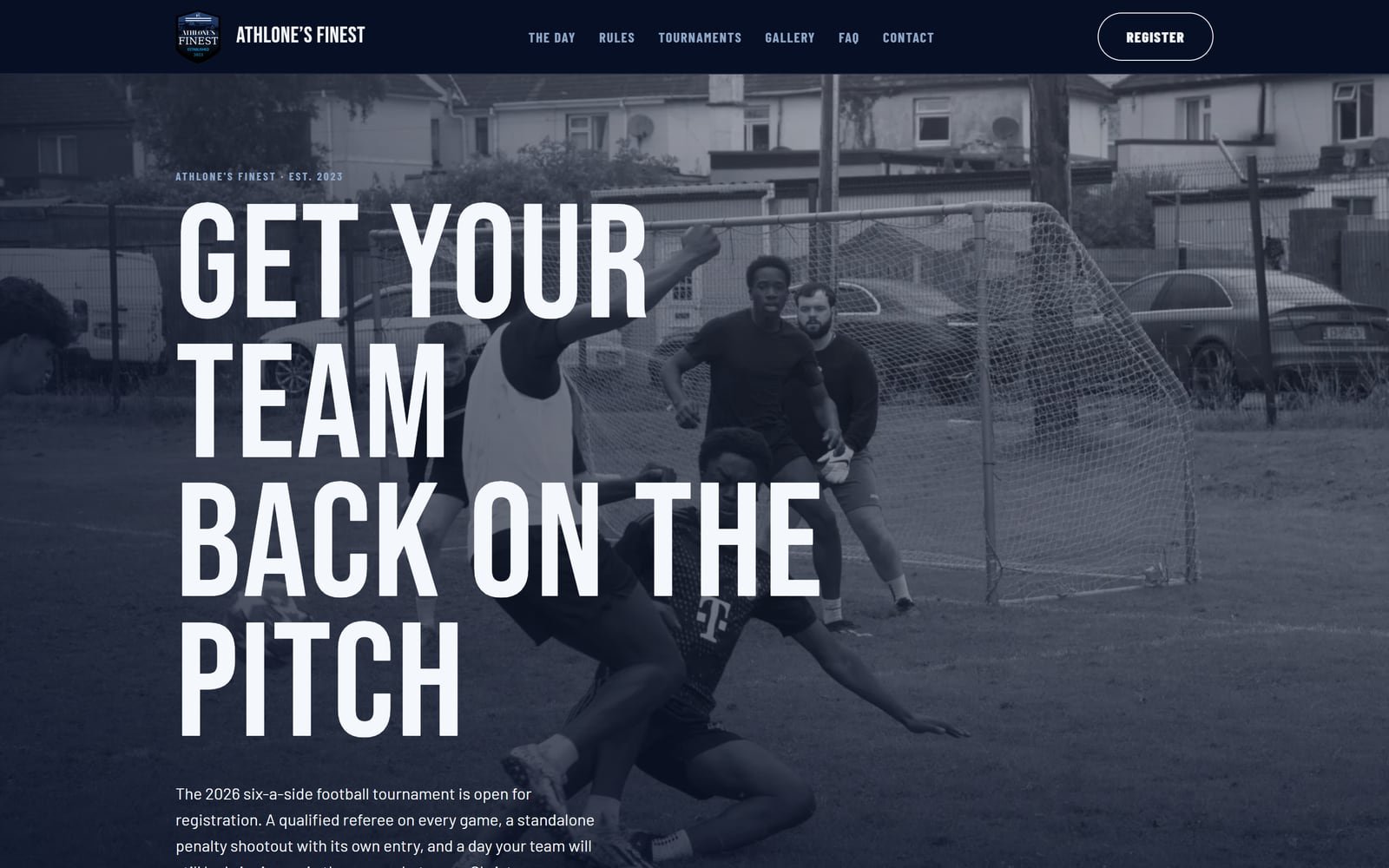 Screenshot: AthlonesFinest.com homepage